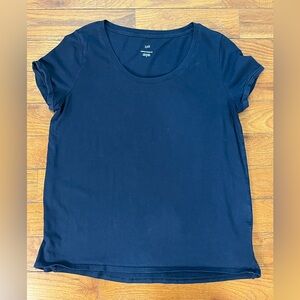 J.Jill Everyday Cotton Tee Navy Blue Women’s S Minimalist Basic Capsule Wardrobe